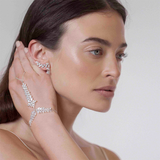 Crystal Cascading Ring-Bracelet