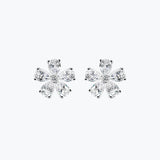 Crystal Flower Earrings | Gold