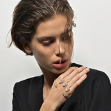 Big Crystal Drop Claw | Silver