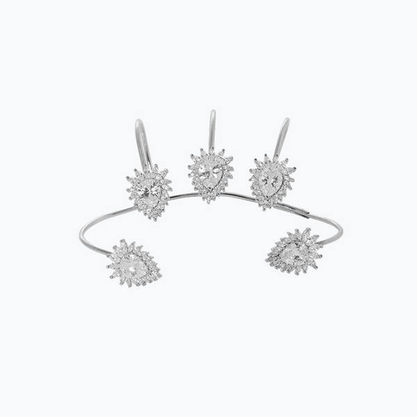 Big Crystal Drop Claw | Silver