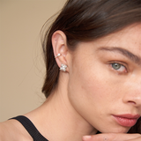 Crystal Square Earrings | Gold
