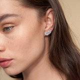 Crystal Leaves Earrings | Gold