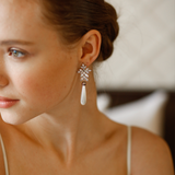 Topaz Earrings L | Silver