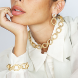Shiny Rope Earrings | Gold