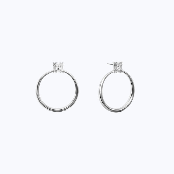 Manhattan Hoop Earrings | Silver