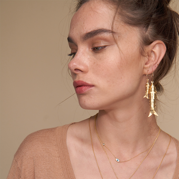 Pisces Earring L | Gold